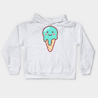 Bubblegum Ice Cream Emoji Kids Hoodie